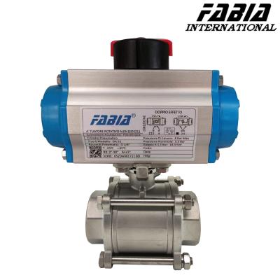 China Three-Piece Pneumatic Ball Valve For Automatic Operation for sale