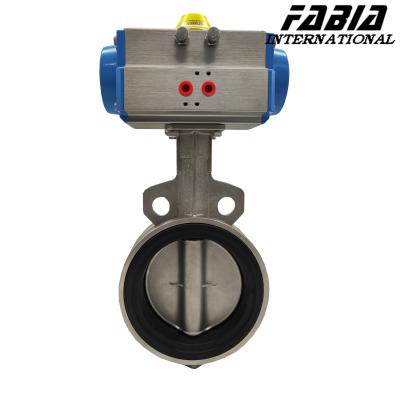 China 4 Inch  3 Inch Pneumatic Clamp Butterfly Valve Stainless Steel Body for sale