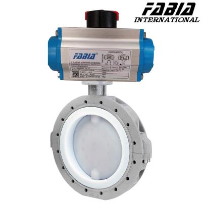 China 2.5 Inch 3 Inch 4 Inch Lightweight Flanged Pneumatic Butterfly Valve Control for sale