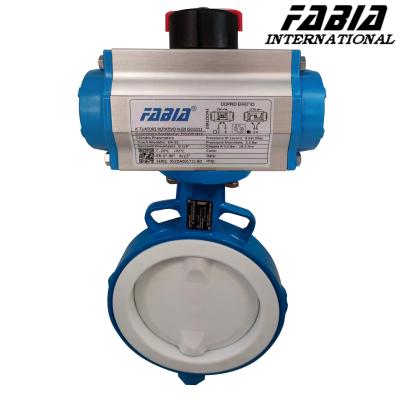 China Pneumatic Rubber Lined Butterfly Valve Pn 16 for sale