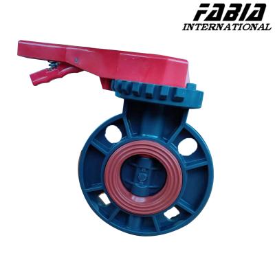 China Low Temperature Soft Seal UPVC Butterfly Valve Industrial Manual Valve for sale