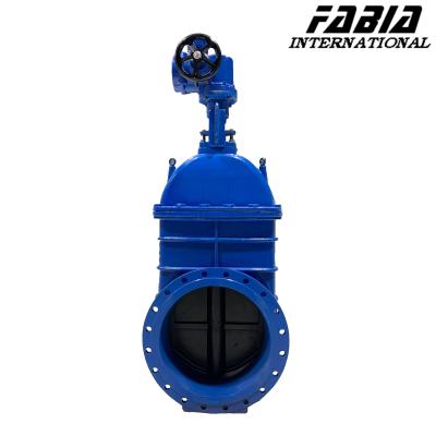 China Cast Iron Soft Seal Flange Elastic Seat Switch Valve Hand Electric Gate Valve for sale