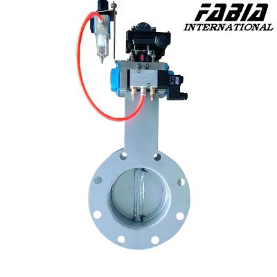 China Flanged Soft Seal Pneumatic Butterfly Valve For Water Supply And Drainage Pipes à venda