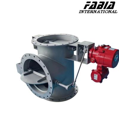China Electric Three-Way Control Valve Flange Stainless Steel Ventilated Butterfly Valve à venda