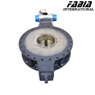 China Large Diameter High Temperature Flue Gas Butterfly Valve Stainless Steel Pipe Valve for sale