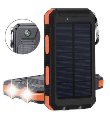 China IP67 IPX6 Waterproof Solar Power Bank 20000mah Solar charger waterproof 10000mah 8000mah power bank portable for cell for sale