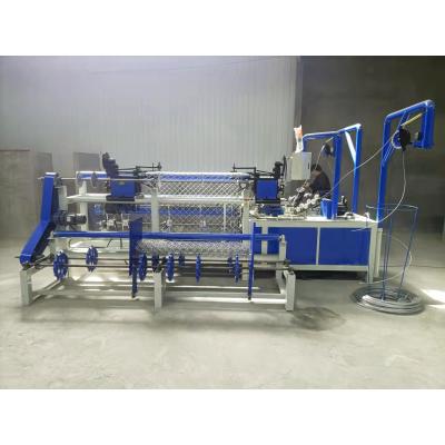 China Barbed Wire Making Machine Fully Automatic Weaving Wire Mesh Chain Link Fence Making Machine On Sale for sale