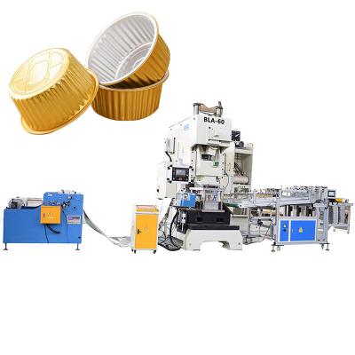 China Semi Automatic Aluminum Foil Fast Food Box Making Machine Disposable Container Production Line for sale