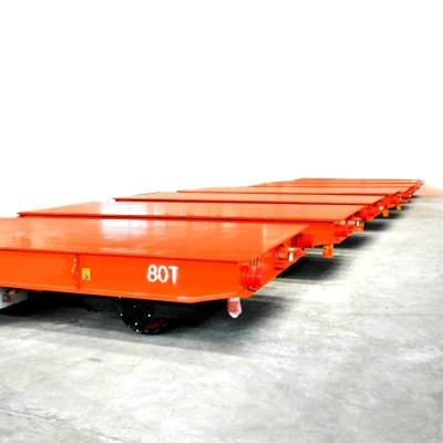 China 150t Electric Trackless Flat Bed Transfer Carts for Workshop/Steel Factory for sale
