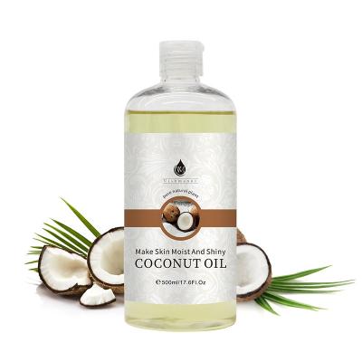 China Yellowish 100% Organic Cold Pressed Coconut Oil Refined For Face for sale