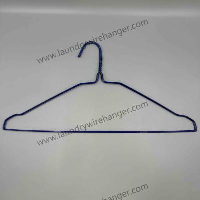 China 1.9mm Metal Laundry Wire Hanger For Dry Cleaner-Blue à venda
