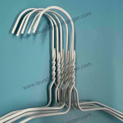 China 16inch Blue Clothes Wire Hanger For Dry Cleaner en venta