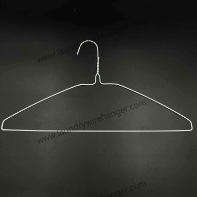 China 18inch Notched Shape Wire Shirt Hangers For Laundry Shop en venta