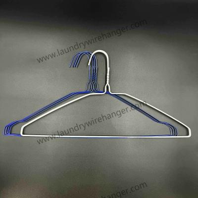 中国 16inch Disposable Wire Shirt Hangers For Dry Cleaning Shop 販売のため