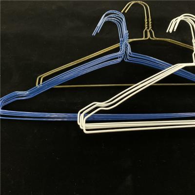 China Disposable 14.5 Gauge Wire Suit Hanger For Laundry Store Heavier Clothing  for sale