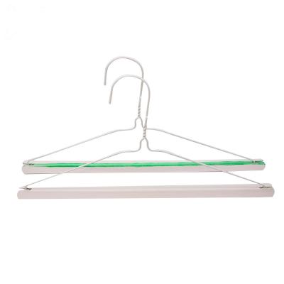 China 40.5cm 550g Paper Trouser Guards For Laundry Metal Coat Hanger Custom Weight for sale