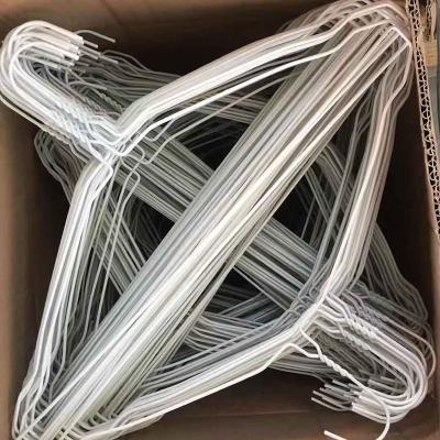 China White Color 16 Inch 1.9mm Powder Coated Wire Hangers with good price for sale