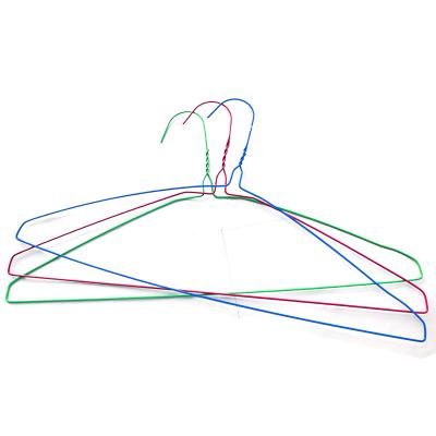 China Metal Wire Disposable Q235 Blue Coat Hangers In Bulk for sale
