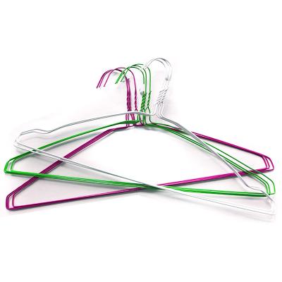 China Strong Silver Galvanized Metal Steel 16 Inch Wire Clothes Hangers for sale