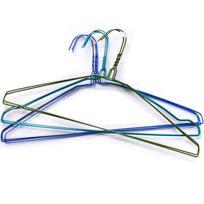 China Blue Standard Dry Cleaner Coated 18 Inch Thin Wire Hangers for sale