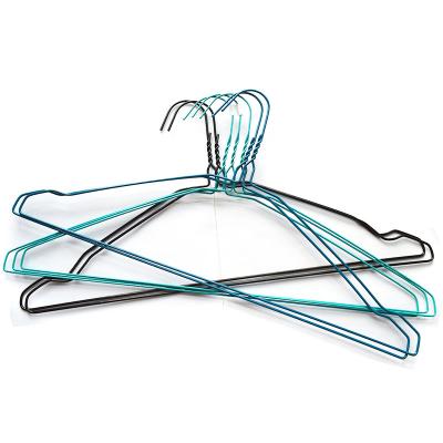 China Multi Color Coating Pants Bar 16 Inch Clothes Wire Hanger for sale