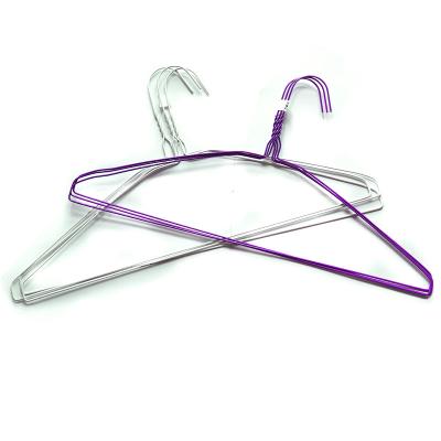 China 2.1mm 16 Inch Laundry Wire Hanger Heavy Duty Powder Coated White for sale