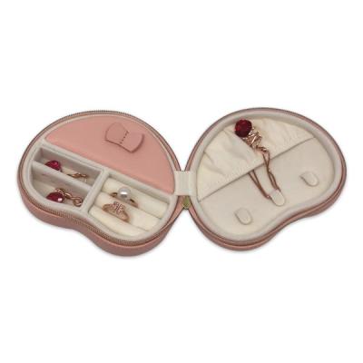 China DDG de couro de embalagem da guarda-joias RZJ- do coração do rosa do presente à venda