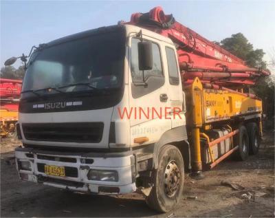 Cina Camionetto per pompe di cemento usato del 2011 montato a 37 metri con telaio Isuzu in vendita