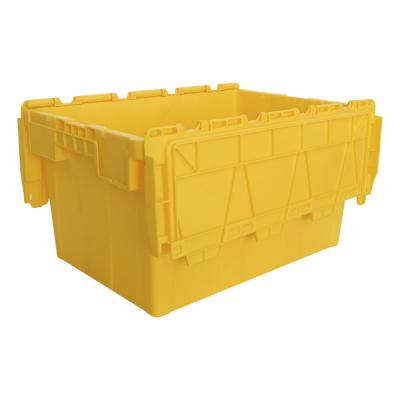 China Accetable Tourtop Attached Lid Plastic Container Crate with ISO9001 Certificate for sale