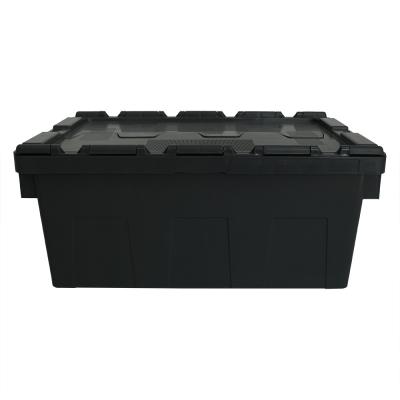 China Collapsible Plastic Folding Crate Box With Lid Space Saving Storage Solution for sale