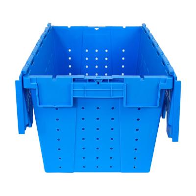 China Customized Logo Plastic Turnover Moving Container And Box For Logistics for sale