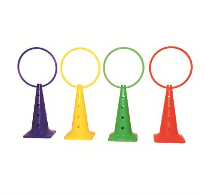 China Football Training Products Plastic Sports Activity Agility Cones With Holes for sale