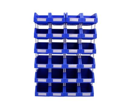 China Durable Reusable Plastic Containers for Bolts and Spare Parts on Rack Workbench Panel for sale