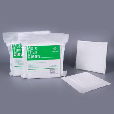 China Class 100 Cleanroom Microfiber Wipes High Absorbent Lint Free 180gsm Polyester Knit 9x9 for sale