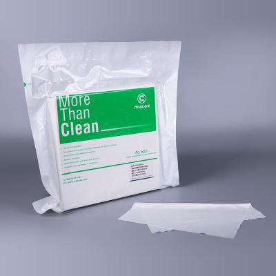 China Class 100 Microfiber Wipes 4 Inch 195gsm Laser Cutting Lint Free Cloth for sale