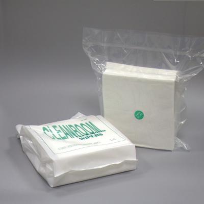 China 6x6 Clean Room Wipes Lint Free 105g 100% Polyester Microfiber Cleaning Wipes for sale