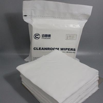 China Customized Cleanroom 9inch Polyester Wiper Various Cellulose Polyester Cleanroom Rags For Electronic Industry for sale