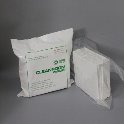 China Laser Cut Microfiber Lint Free Cleanroom Wipes 4x4 Camera Lens Cleaning Wipes for sale