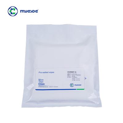 China Sealed Edge Sterile Pre Wetted Wiper Laundered Polyester Knit IPA Wipes For Electronics for sale