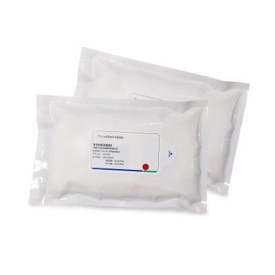China Disposable Labs Sterile Cleanroom Wipes Pharmaceutical Wet Cleaning Polyester Knit for sale