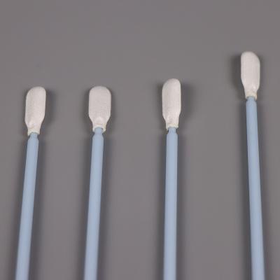 China 100pcs PP Handle Cleanroom Swab Semiconductor Cotton Buds Polyester Swab for sale