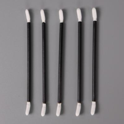 China Twisted Tip Double Head Dust Free Class 100 Sealed Polyester Cloth Head Cleanroom Swab Stick for sale