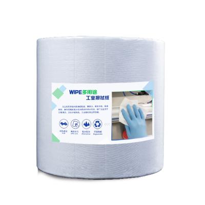 China 500pcs o absorvente poli seco viscoso industrial do óleo da celulose das limpezas 25x37cm limpa o rolo de papel à venda