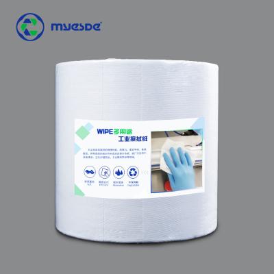 China pano de limpeza branco não tecido da tela do papel de pano do poliéster 68g de papel da sala de limpeza 500pcs de 25cmx37cm à venda