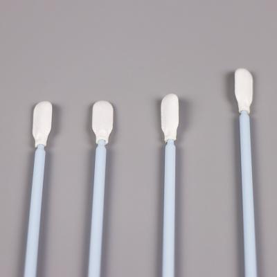 China Double Layer Polyester Tipped Swabs Industrial Disposable Cleanroom Cotton Buds For Electronics for sale