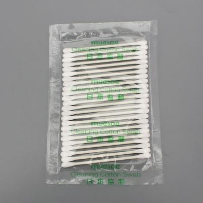 China Lint Free Long Fiber Industrial Cleanroom Swabs Absorbent Makeup Cotton Buds for sale