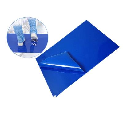 China Electronic Factory Cleanroom Sticky Mat 30 To 40 Micron Cleanroom Adhesive Mats for sale