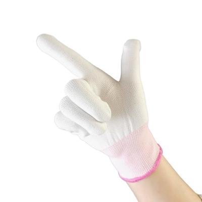 Chine Polyester antistatique tricoté de fibre de carbone de gants de pièce propre de Guantes Seguridad ESD pour le nettoyage à vendre