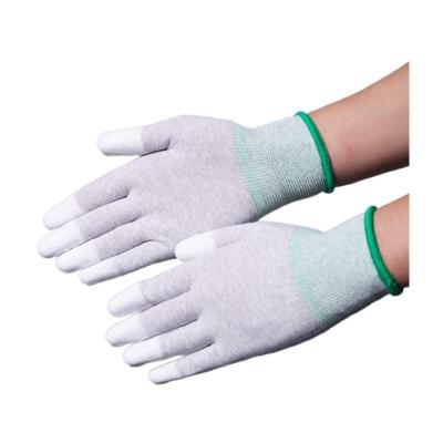Chine La preuve de la poussière tricotent les gants en nylon de main de travail de polyester de gants de Cleanroom enduit à vendre
