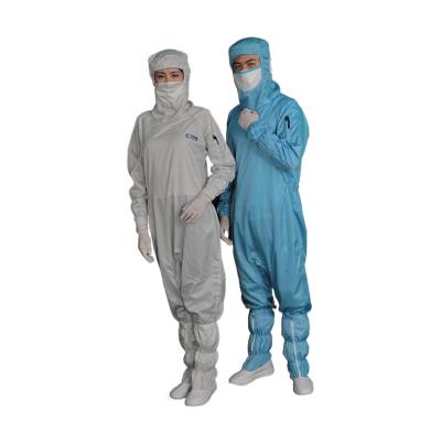 China Anti-static Garment Jumpsuit Cleanroom esd Workwear Protective Clothing Coverall Antistatic Clean Room Clothes for sale